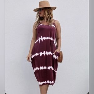 LAST CHANCE - HOST PICK 🌟 - NWOT - Plum Cocoon Tie Dye Dress